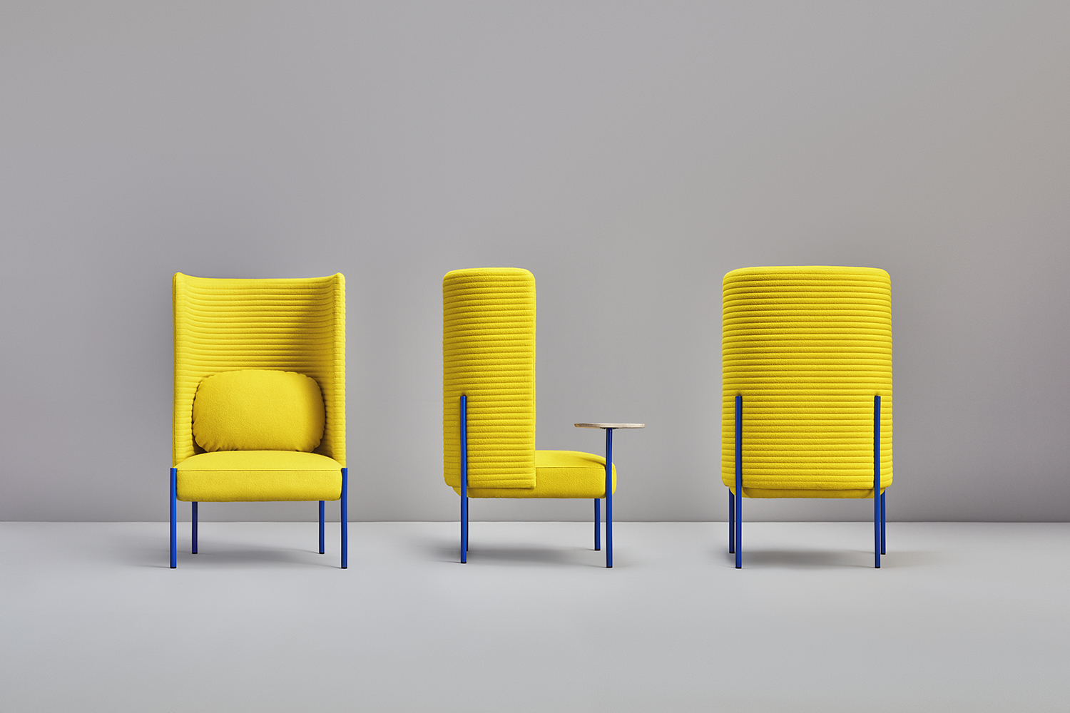seduta imbottita attesa colore giallo