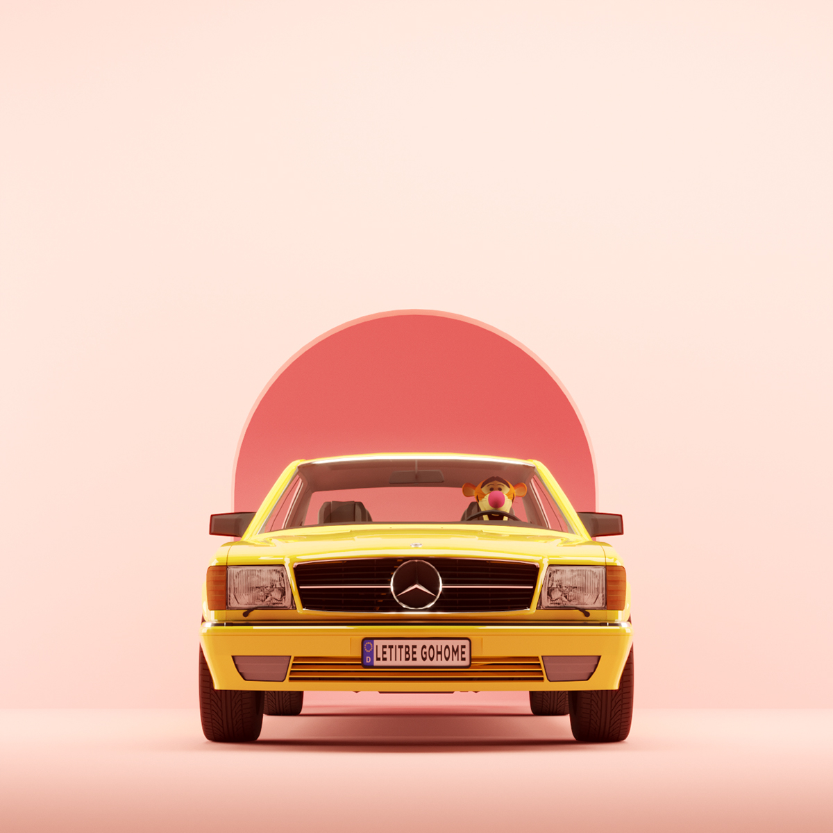 Gráficos rotos del proyecto y color rosado del atardecer