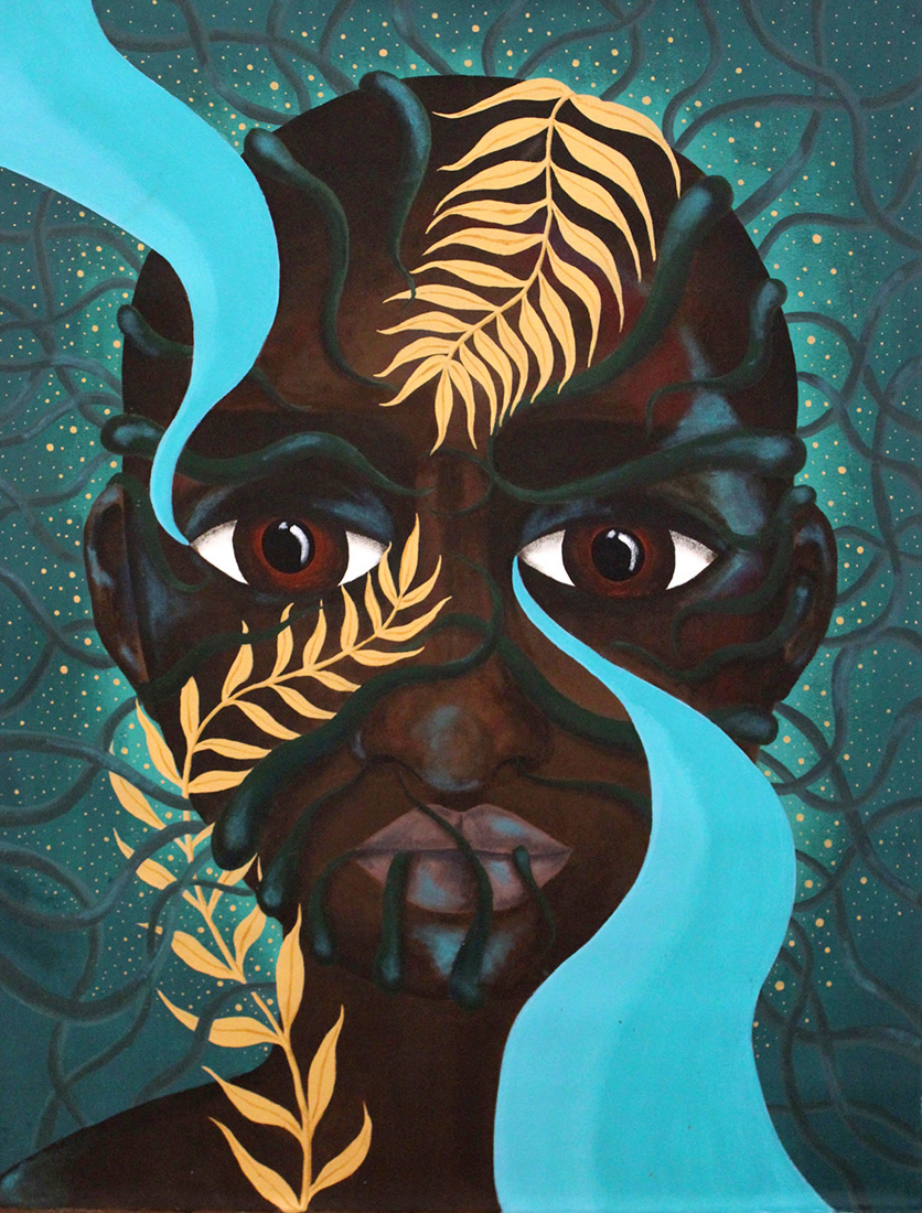 rappresentazione della natura colori blu