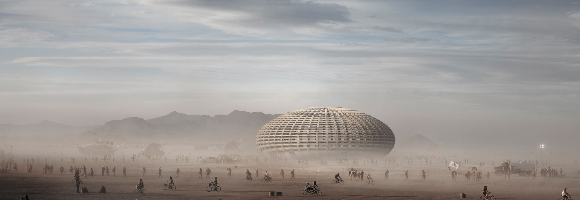 Burning Man 2020 tempio nel deserto