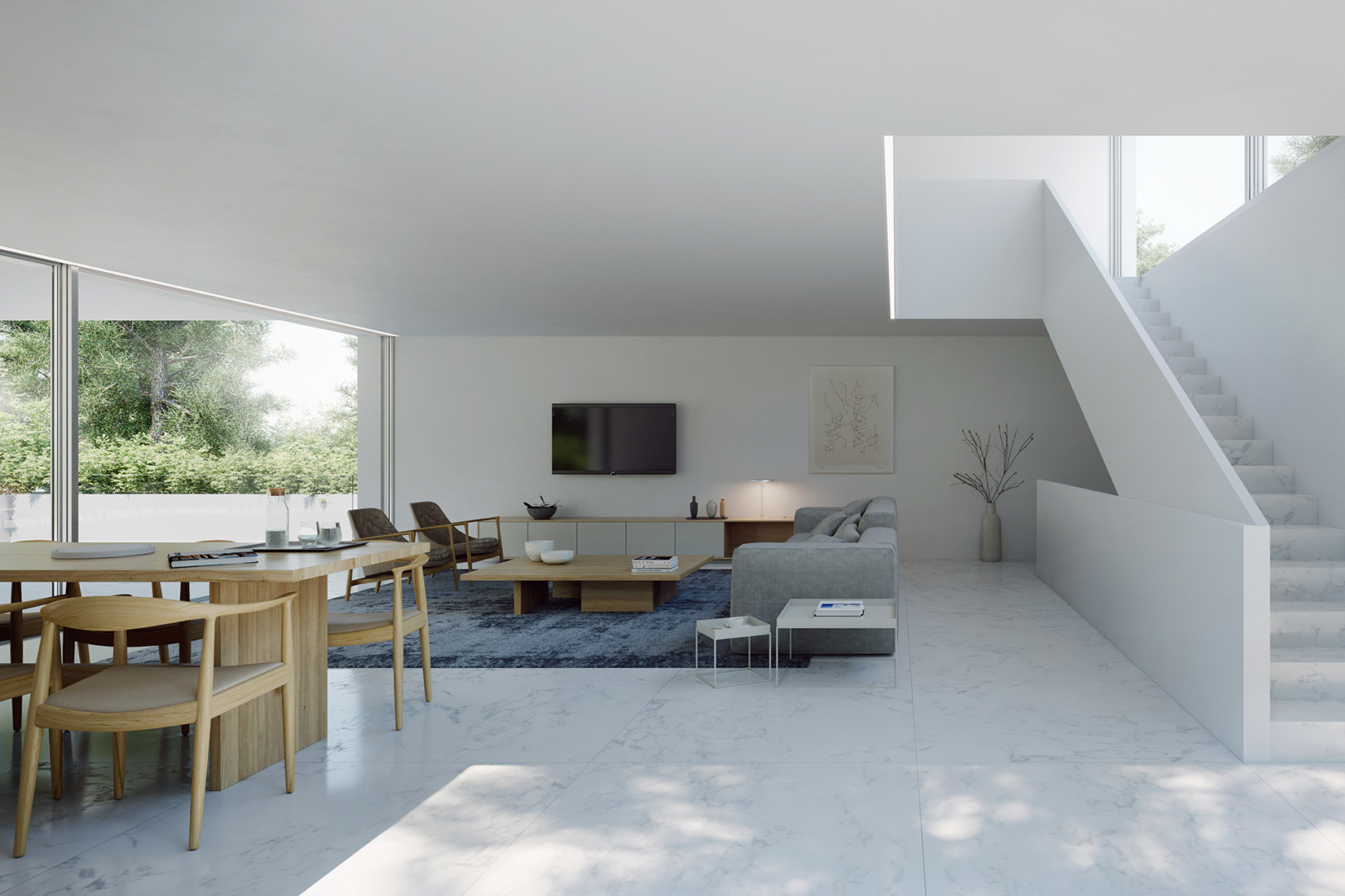 minimalist house girona spain cantilevered concrete structure garden