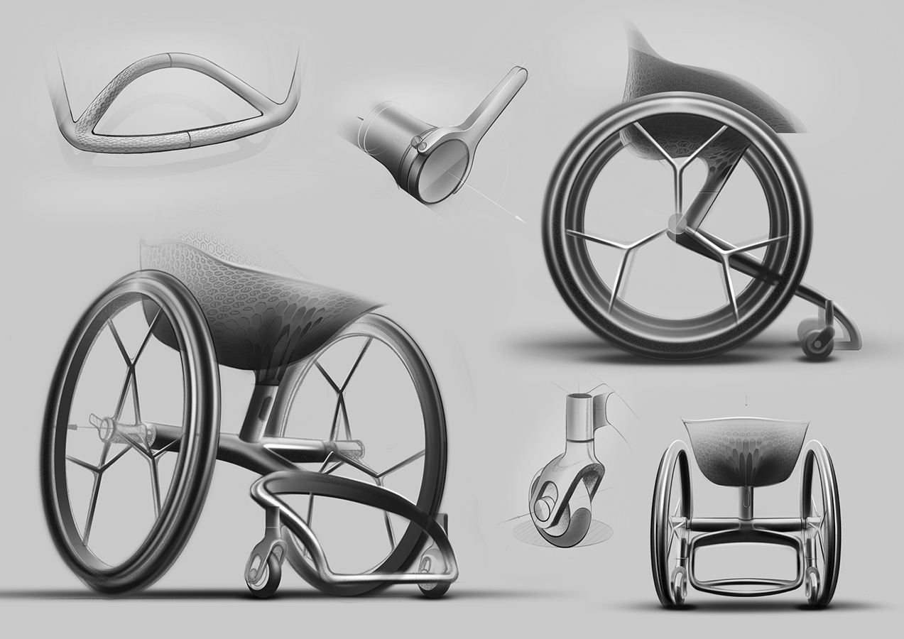 GO sedia a rotelle personalizzata stampa 3D