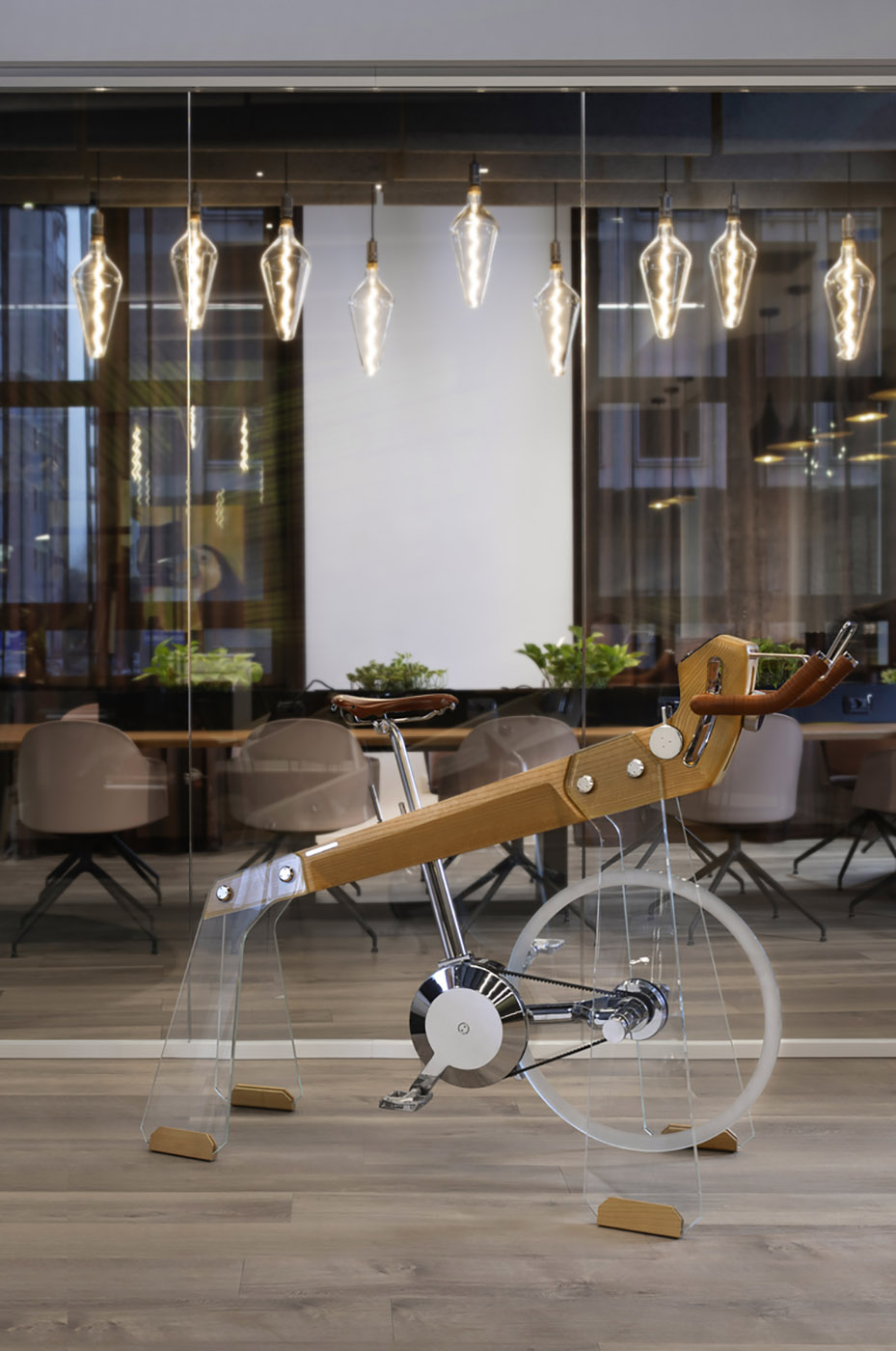 Home Wellness and Design. The bicycle without wheels turns into a furnishing object