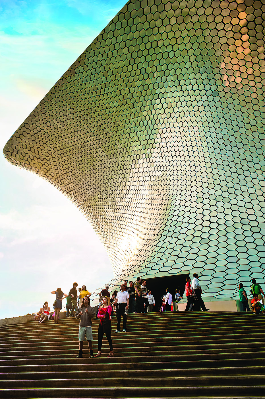 museo rivestimento in alluminio forma organica