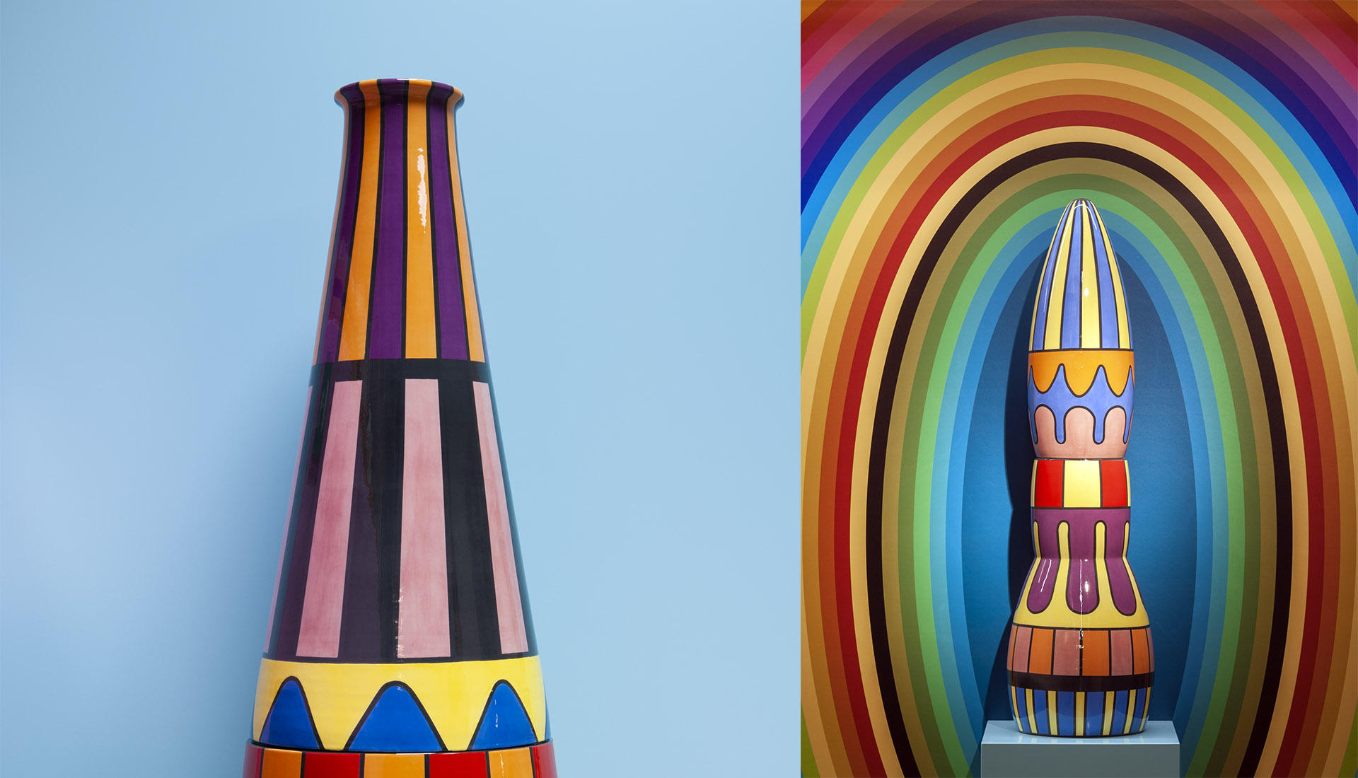 oggetti ceramica colori pop design classico
