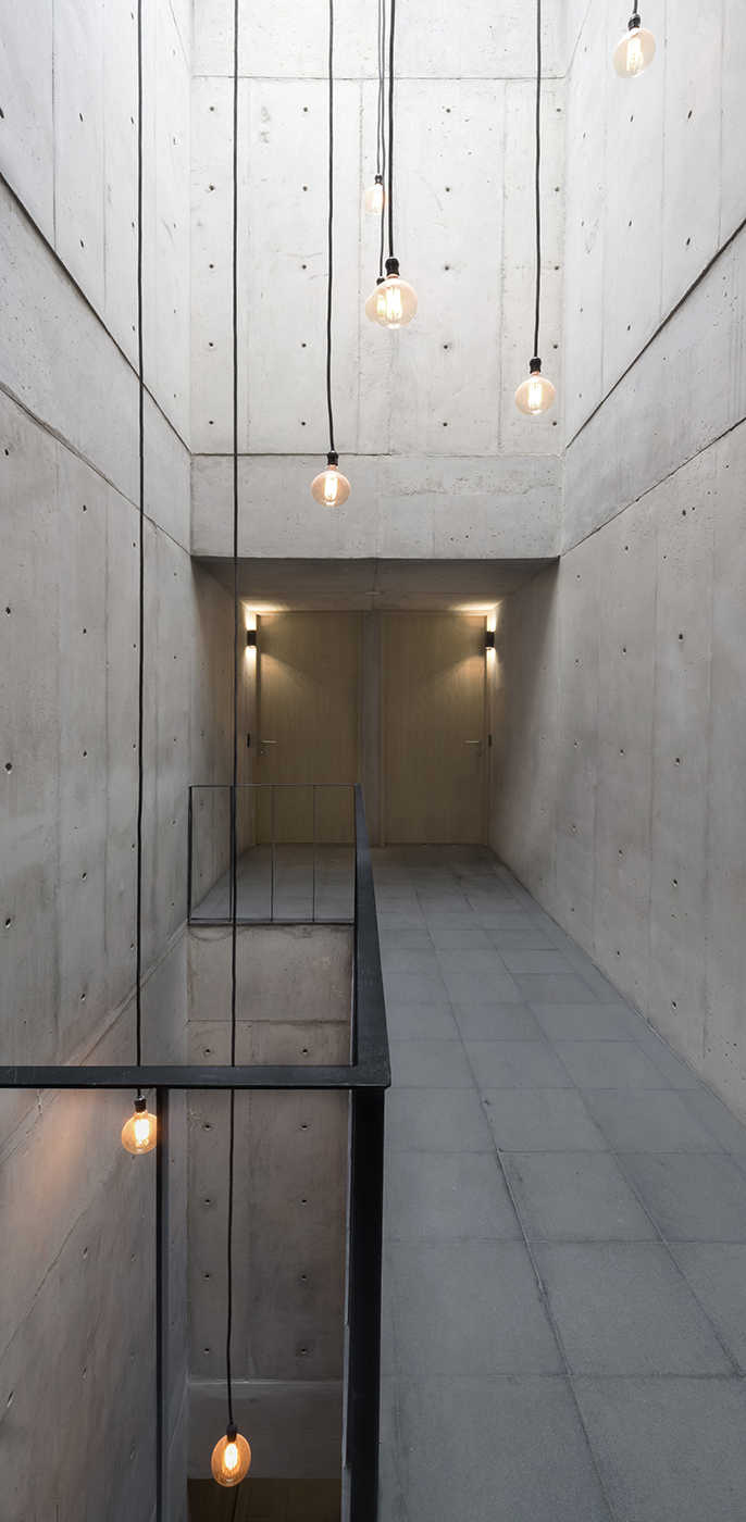 residential complex structure reinforced concrete brick exposed