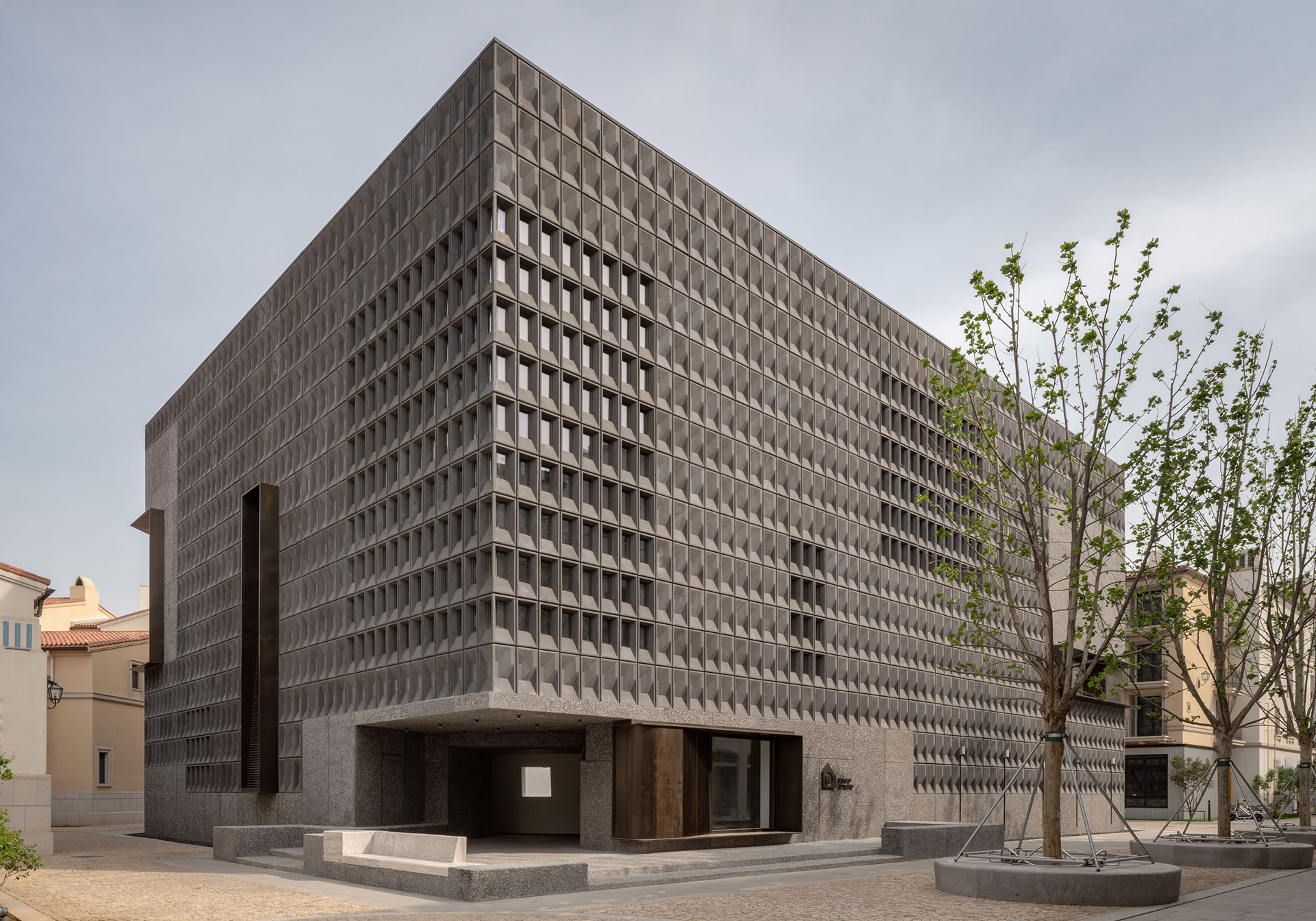 art center concrete blocks structure