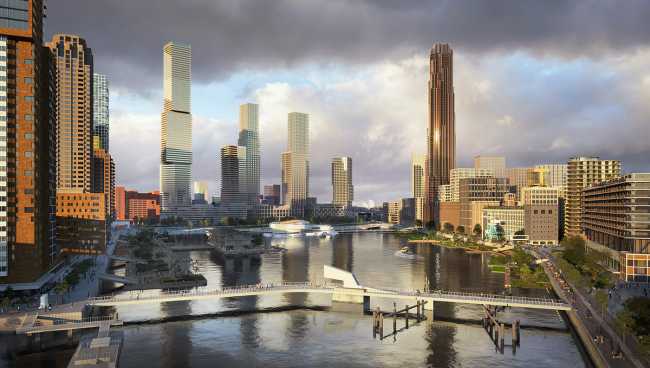 Iconic maritime centre in Rotterdam. Organic building contrasts with the port's industrial design