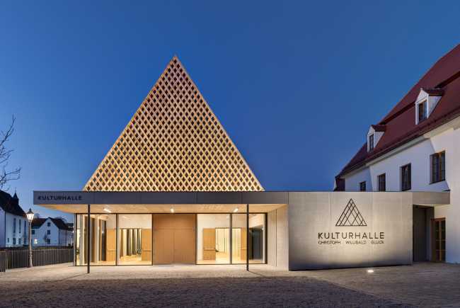 Cultural center in the German city of Berching. Form reinterprets traditional barns