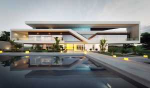 Villa in Abu Dhabi. Minimal and iconic design epitomizing luxury.
