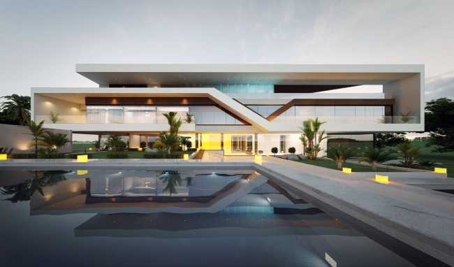 Villa in Abu Dhabi. Minimal and iconic design epitomizing luxury.