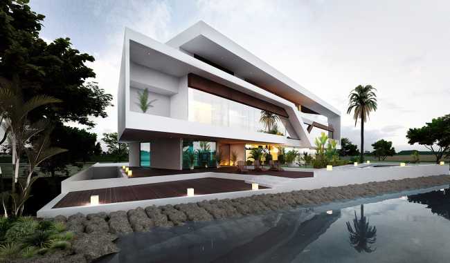 Villa en Abu Dabi. Diseño minimalista e icónico en nombre del lujo