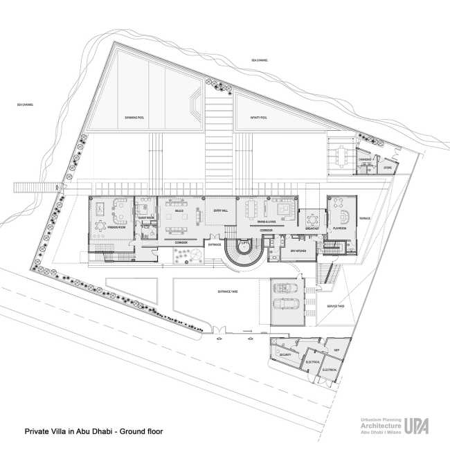 Villa en Abu Dabi. Diseño minimalista e icónico en nombre del lujo