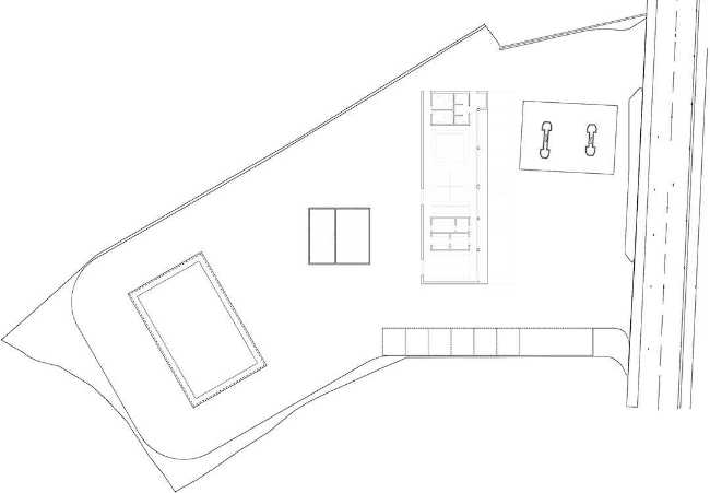 Refurbished petrol station. Corrugated sheet metal for the new cladding