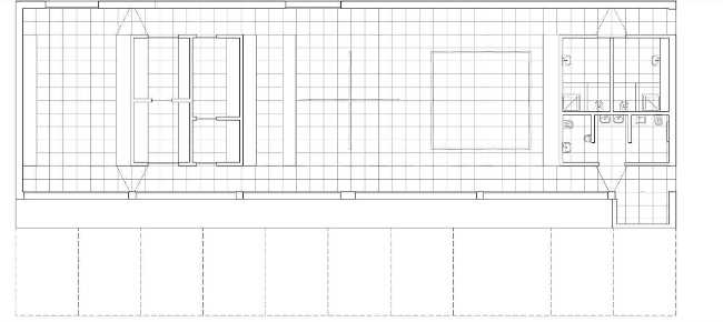 Refurbished petrol station. Corrugated sheet metal for the new cladding