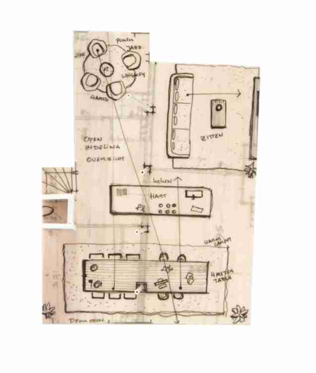 1950s flat in Rotterdam. Addition of a multifunctional