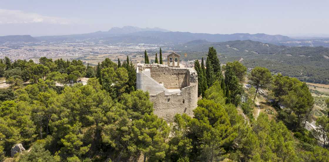 Medieval castle in Catalonia. Renovation and consolidation of the walls