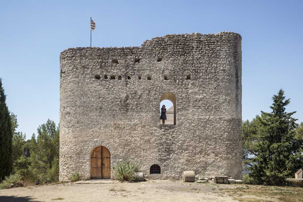 Medieval castle in Catalonia. Renovation and consolidation of the walls
