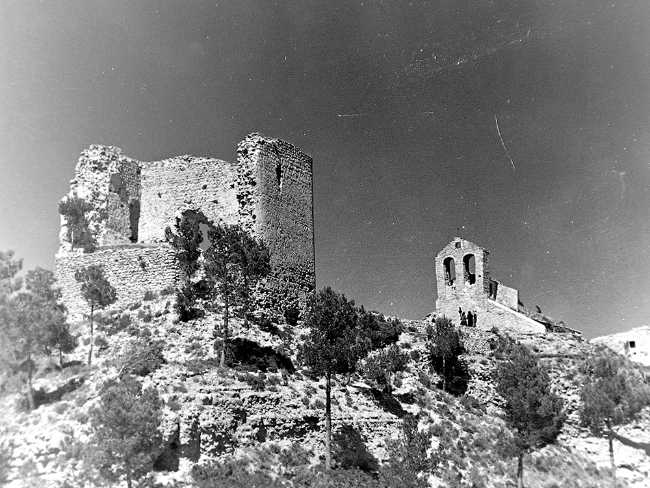 Medieval castle in Catalonia. Renovation and consolidation of the walls