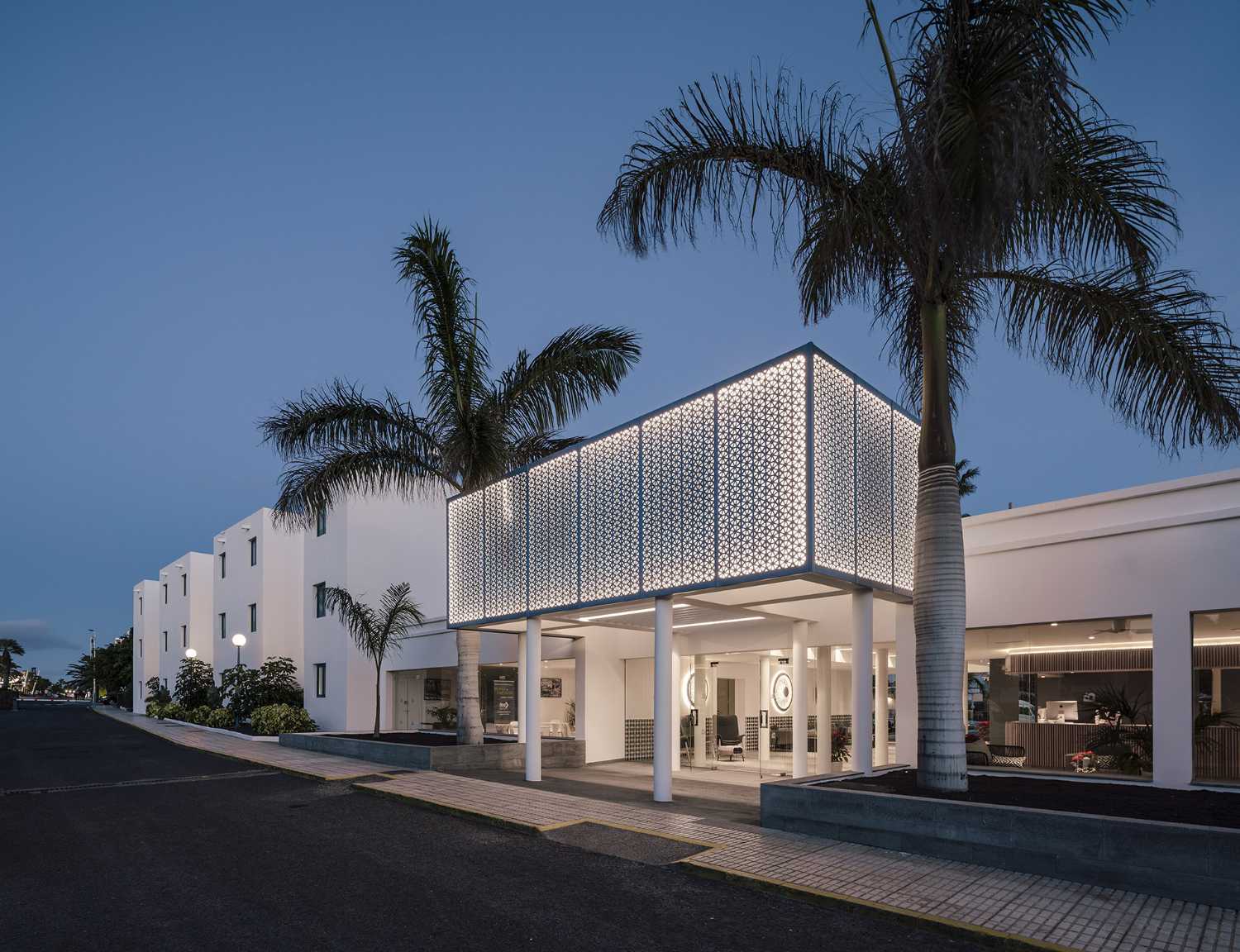 Delicate moodboard with splashes of blue. A small village styled hotel complex in Lanzarote