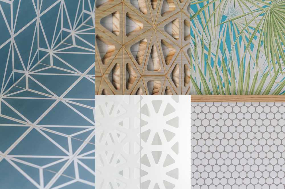 Delicate moodboard with splashes of blue. A small village styled hotel complex in Lanzarote