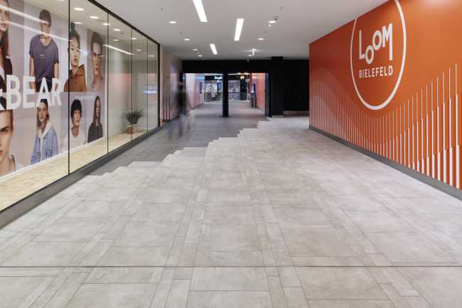 City Passage di Bielefeld. Geometries games for high-quality coatings