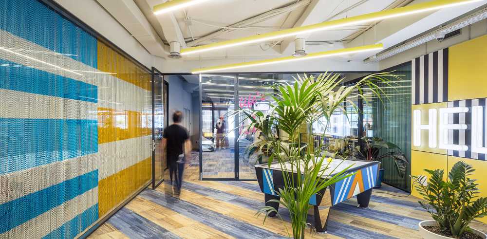 Le nouveau siège social à Barcelone. La plage inspire la conception des espaces de travail