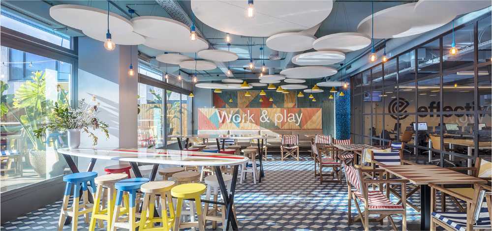 Le nouveau siège social à Barcelone. La plage inspire la conception des espaces de travail