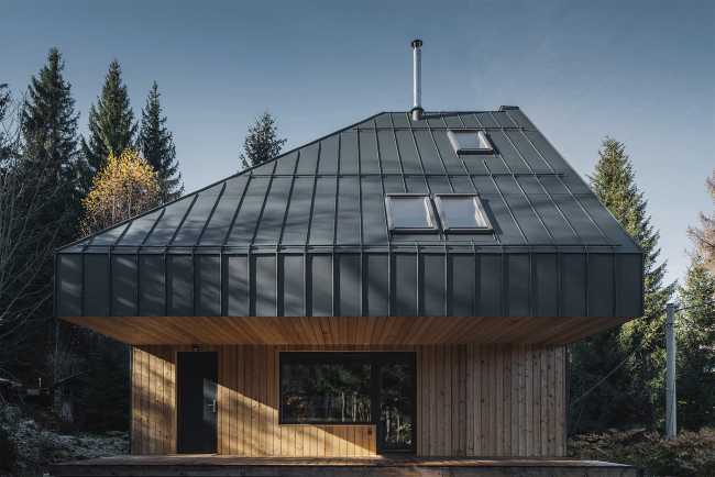 Chalet rivestito in alluminio