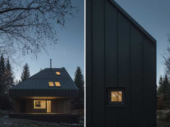 Chalet grigio scuro