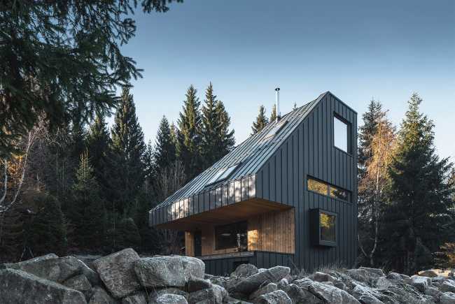 Chalet rivestito in alluminio