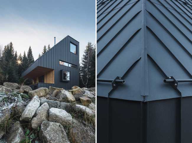 Chalet rivestito in alluminio