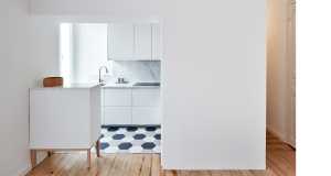 Renovated apartment in Corsica. Wooden floor and local marble fireplaces
