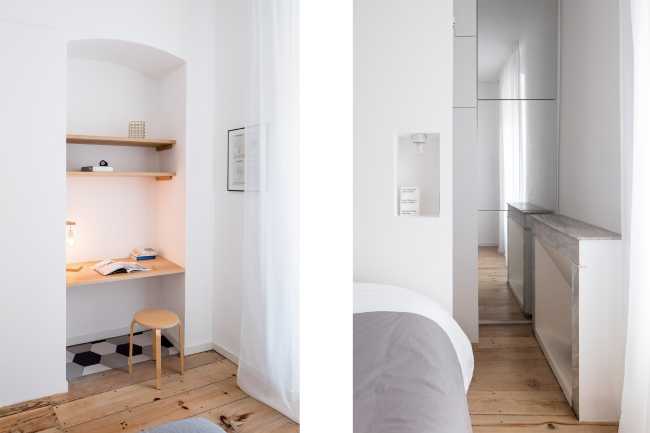 Renovated apartment in Corsica. Wooden floor and local marble fireplaces