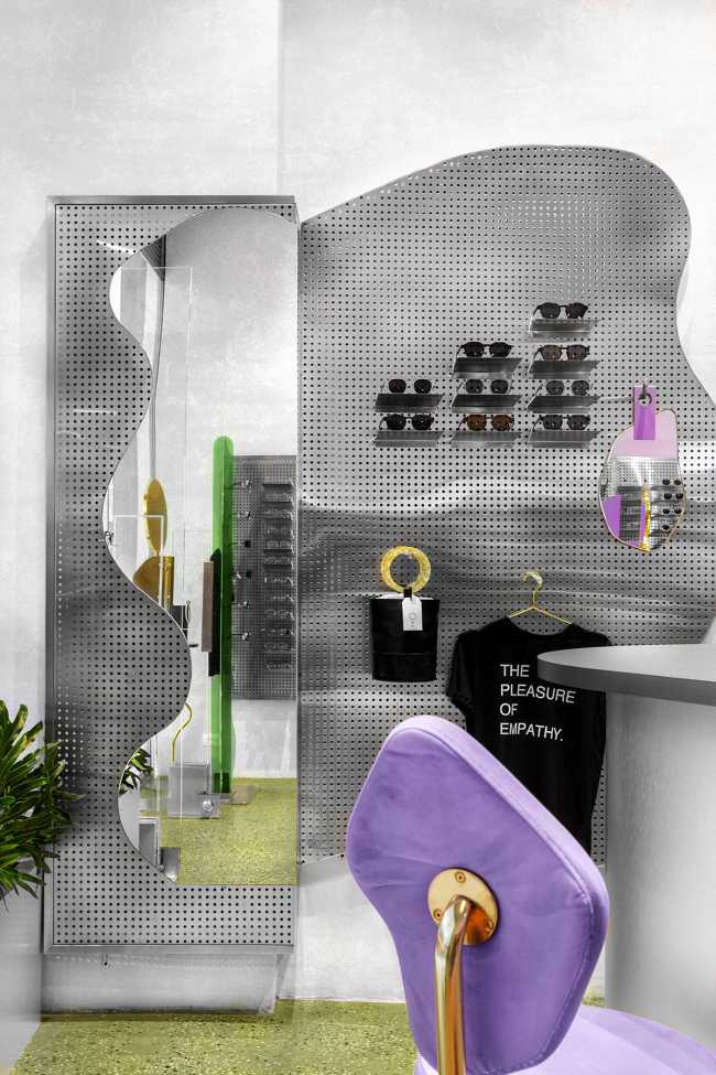 Forme organiche e colore per Breathe Sunglasses a Bogotà. I valori del brand tradotti in design