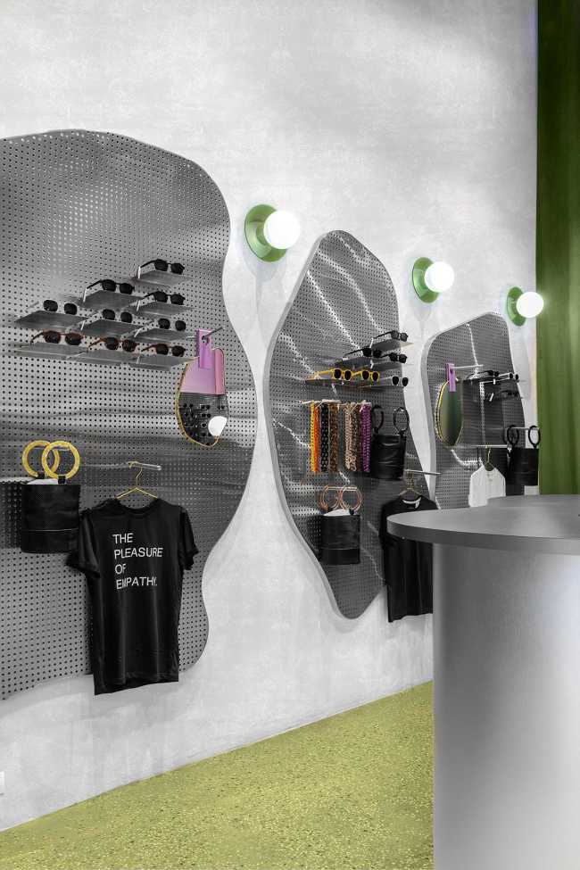 Forme organiche e colore per Breathe Sunglasses a Bogotà. I valori del brand tradotti in design