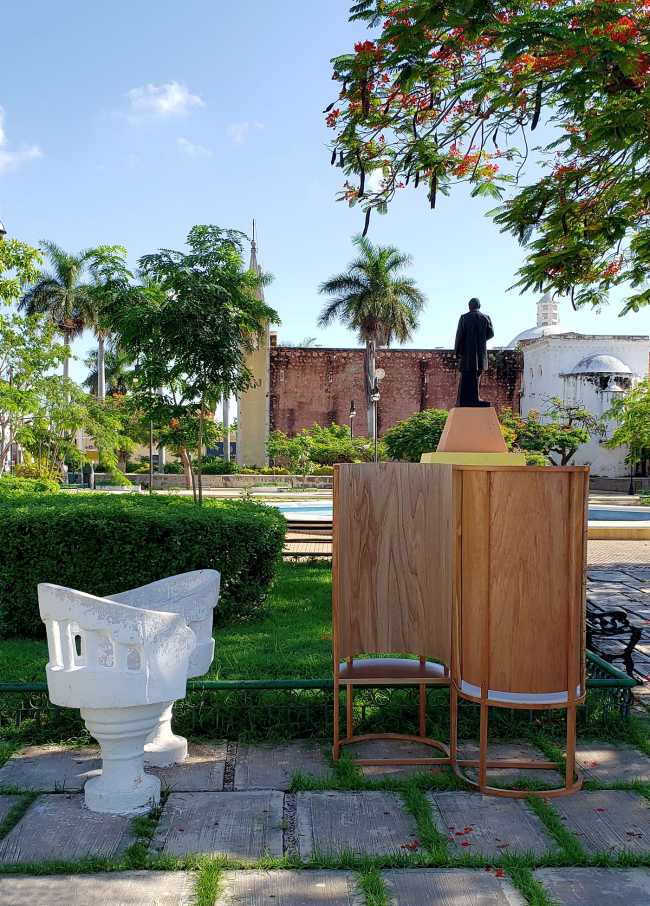 Dalla tradizione yucateca, l’arredo urbano per stare vicini nei nuovi canoni della vita collettiva attuale