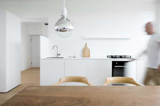 Renovation of an apartment in Ljubljana. An economical project with simple and open spaces