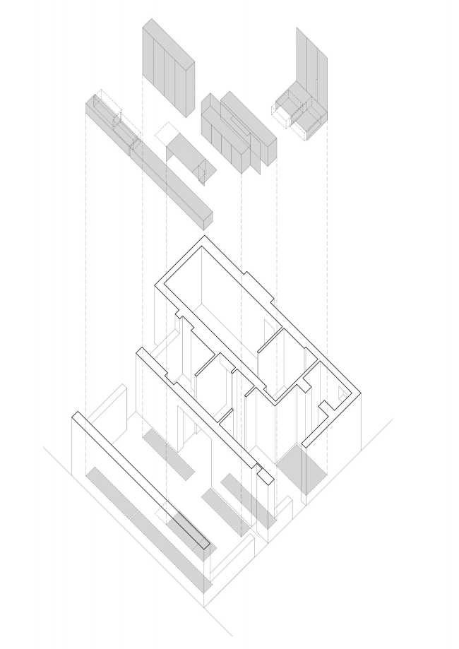 Renovation of an apartment in Ljubljana. An economical project with simple and open spaces