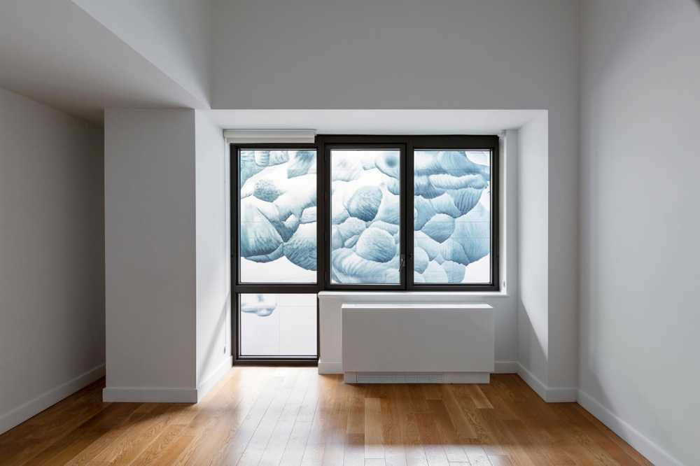 Murale artistique. Vue poétique et fantastique du panorama des nuages de New York