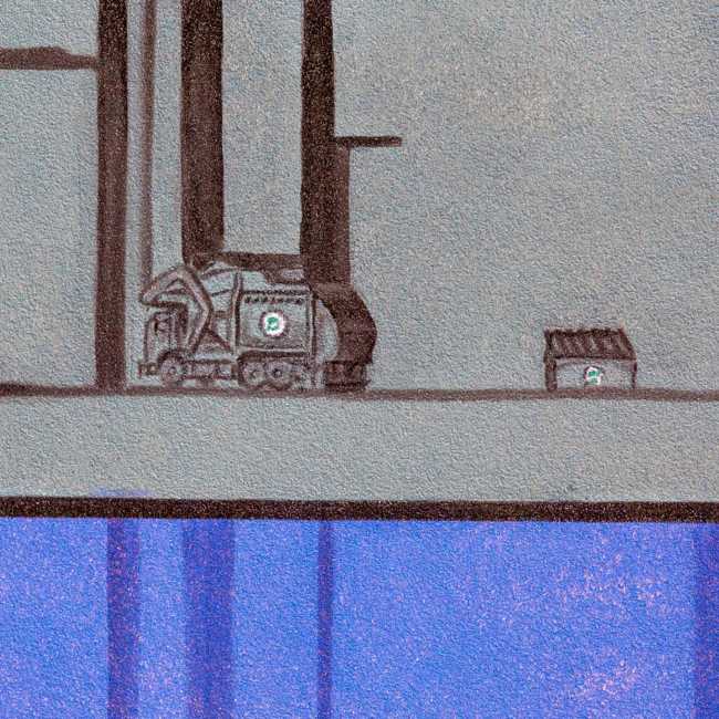 Une fresque artistique. Vue poétique et fantastique sur le ciel nuageux de New York.