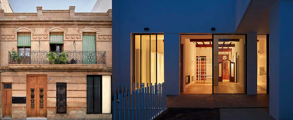 Rehabilitation of a typical Valencian house. The interior and exterior interpenetrate between tradition and innovation