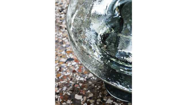 Soda tables. Blown glass for handcrafted furniture with a unique design