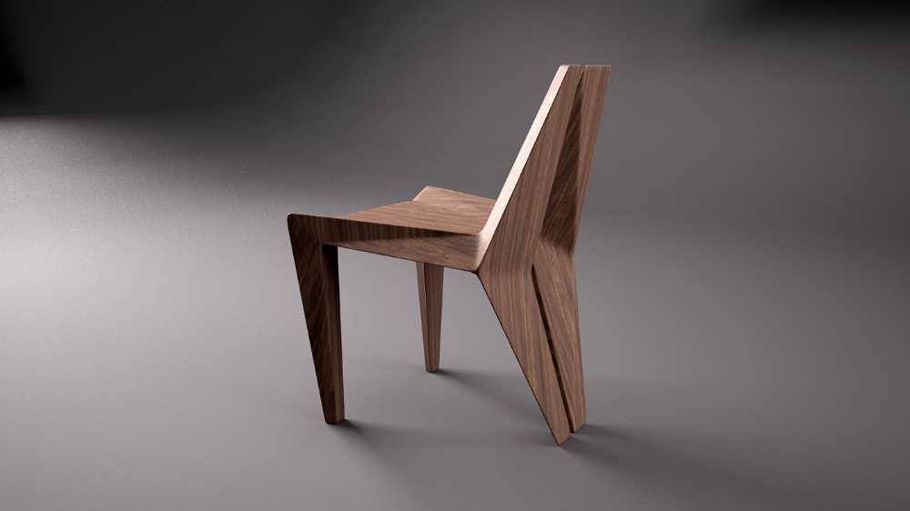 Anti-conventional shapes and traditional material. Wood and contemporary design