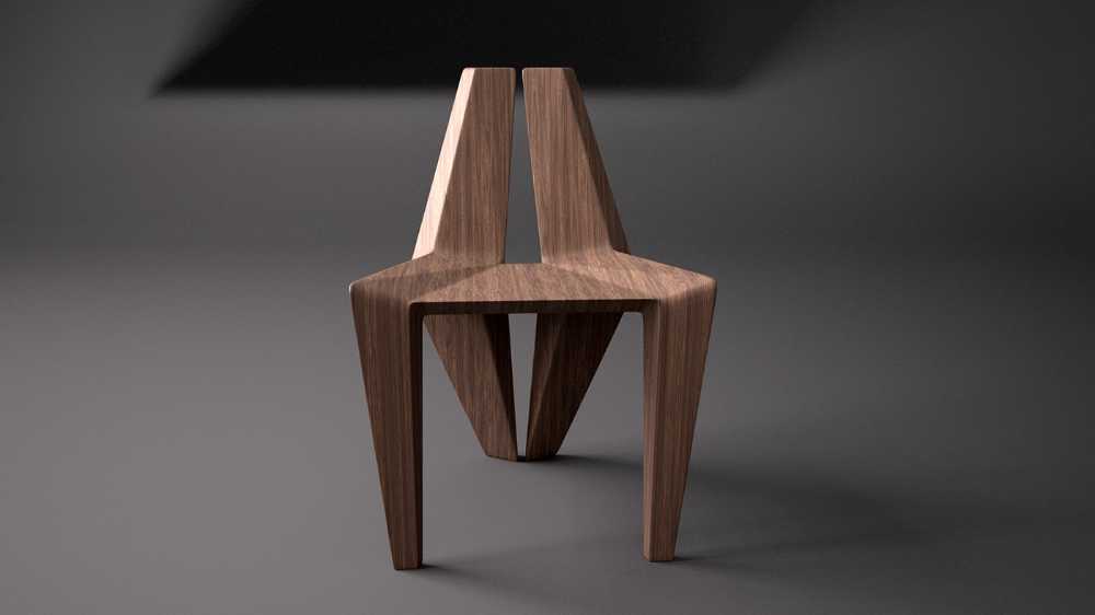 Anti-conventional shapes and traditional material. Wood and contemporary design