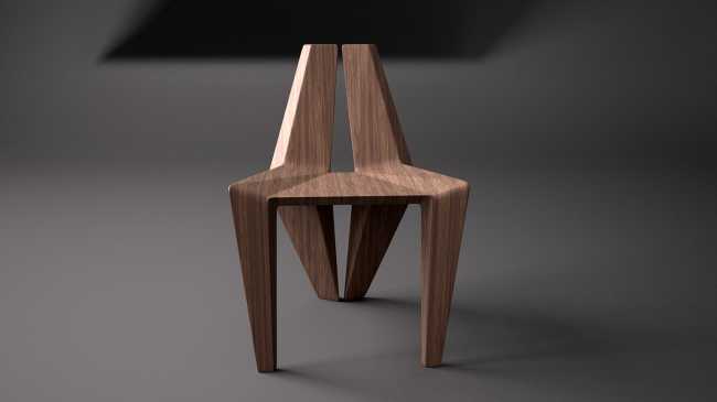 Anti-conventional shapes and traditional material. Wood and contemporary design