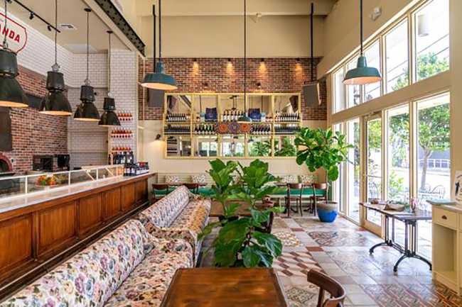 The advantage of being different. Italian cuisine + architecture embody the slogan