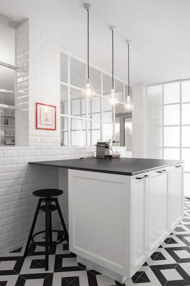 Revised internal structure of a flat. Increased visual communication between rooms