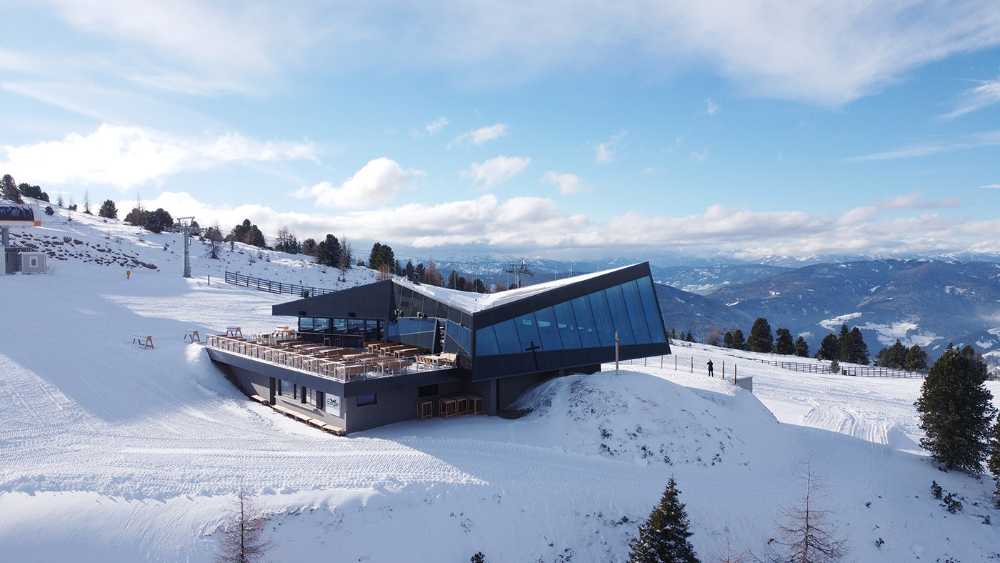 Restaurant perched on the Austrian Alps. Breathtaking scenery and 360-degree panoramic views