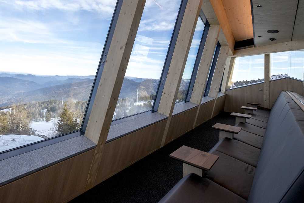 Restaurant perched on the Austrian Alps. Breathtaking scenery and 360-degree panoramic views